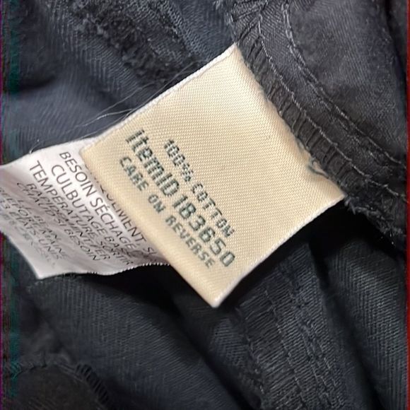 LL Bean Black Wrinkle-Free Bayside Pants, Original Fit Hidden Comfort Waist 12P - Picture 6 of 6